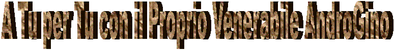 A Tu per Tu con il Proprio Venerabile AndroGino
