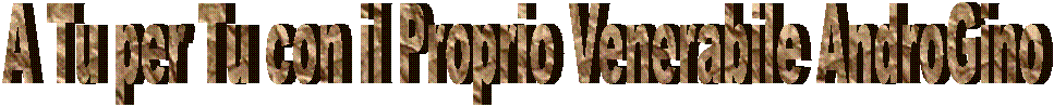 A Tu per Tu con il Proprio Venerabile AndroGino